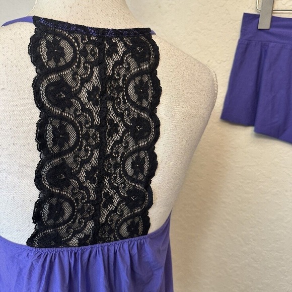 Commando Womens Pajama Sleep Short Set Cami Purple Lace Size Small - Picture 4 of 6